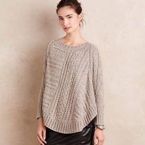 Anthropologie Curved Cables Poncho XS